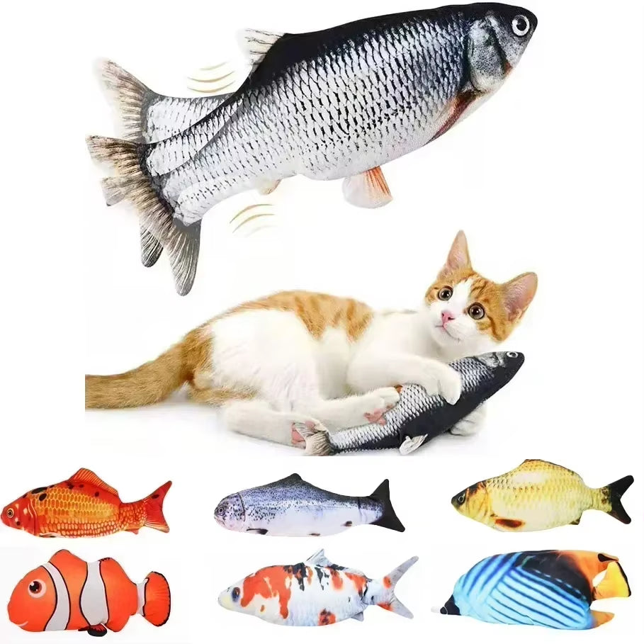 Cats Toy Fish USB Charger Toys for Cats Interactive Electronics Realistic Pet Cats Chew Cats & Dogs Products Home Accessories