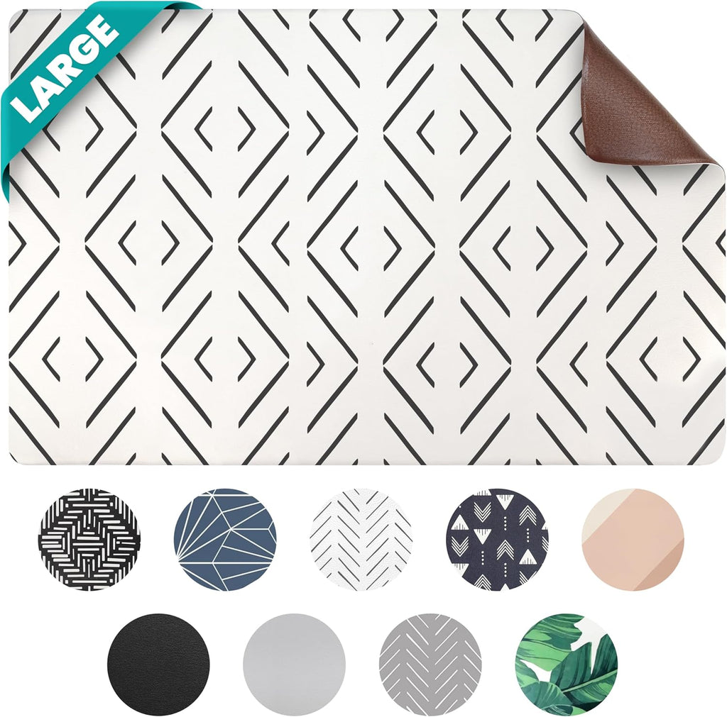 Large Dog Mat for Food and Water, Cat Feeding Mat | Large Waterproof Dog Bowl Mat | Non-Slip Pet Food Mat for Floors | Pet Mats for Food and Water | Easy to Clean